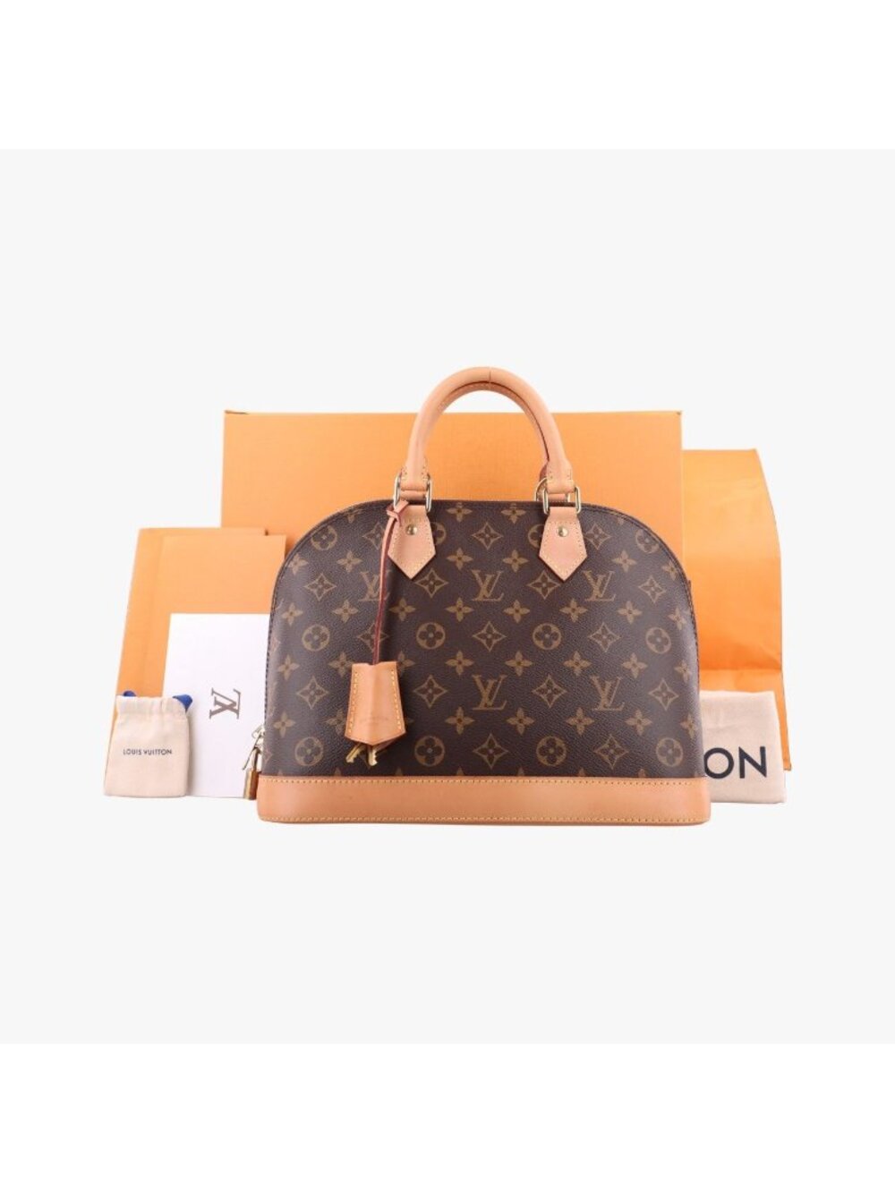 Louis Vuitton Alma PM Monogram Brown Canvas Calfskin Handbag